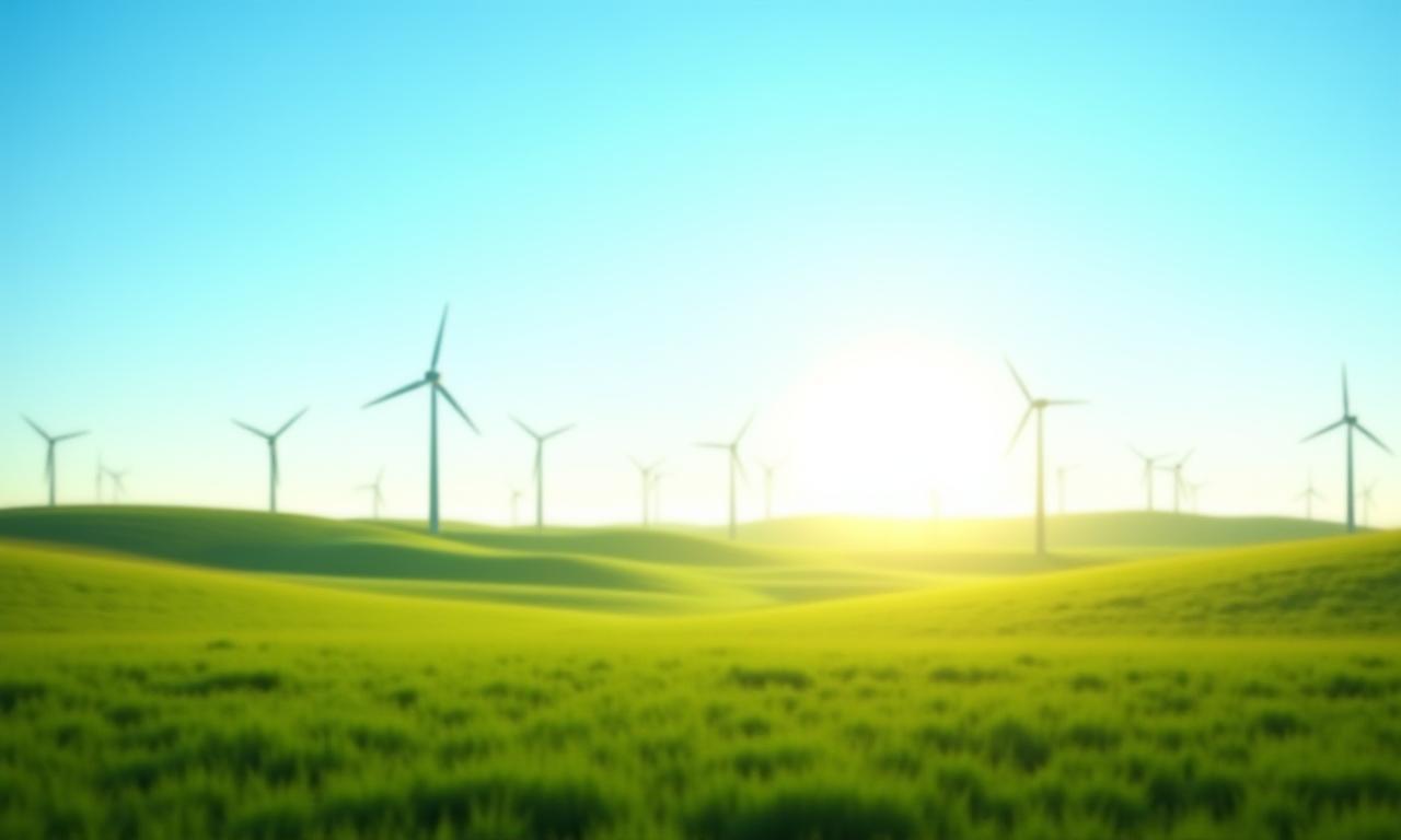 Windmolens op een zonnige dag